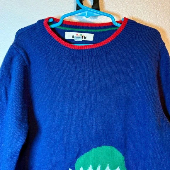 Mini Boden Christmas Elf Guinea Pig Sweater Navy Blue Size 8-9 Years - Picture 3 of 9